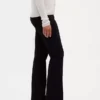 Pantaloni a stivale a vita alta in maglia doppia