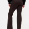 Pantaloni a stivale a vita alta in maglia doppia