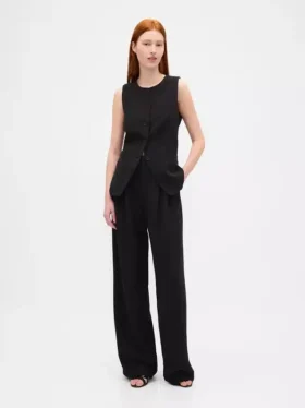 Pantaloni a vita alta con pieghe 365