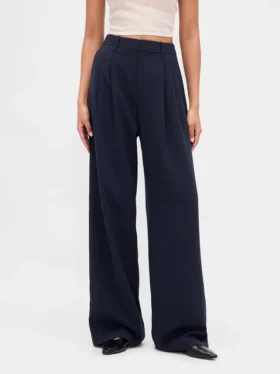 Pantaloni a vita alta con pieghe 365