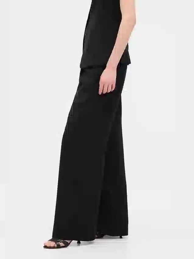 Pantaloni a vita alta con pieghe 365