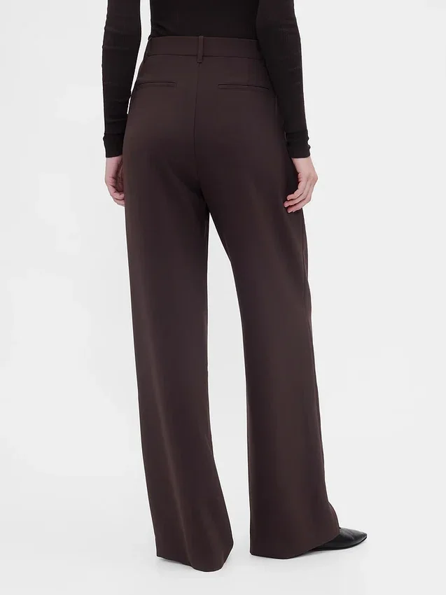 Pantaloni a vita alta con pieghe 365