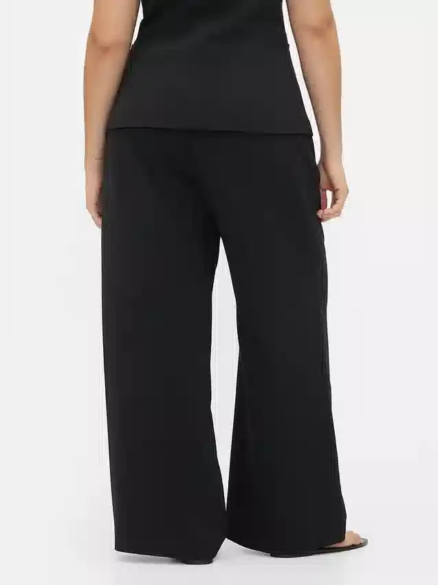 Pantaloni a vita alta con pieghe 365