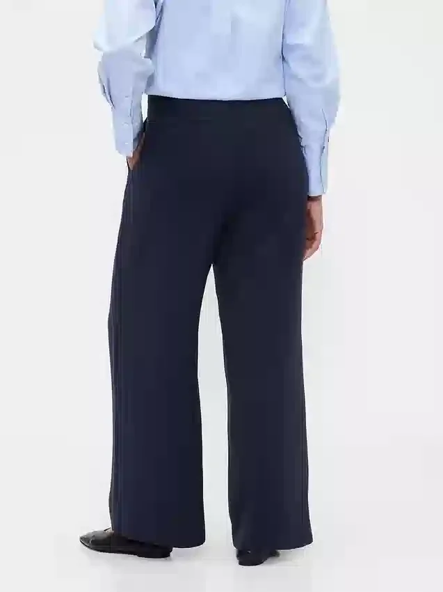Pantaloni a vita alta con pieghe 365