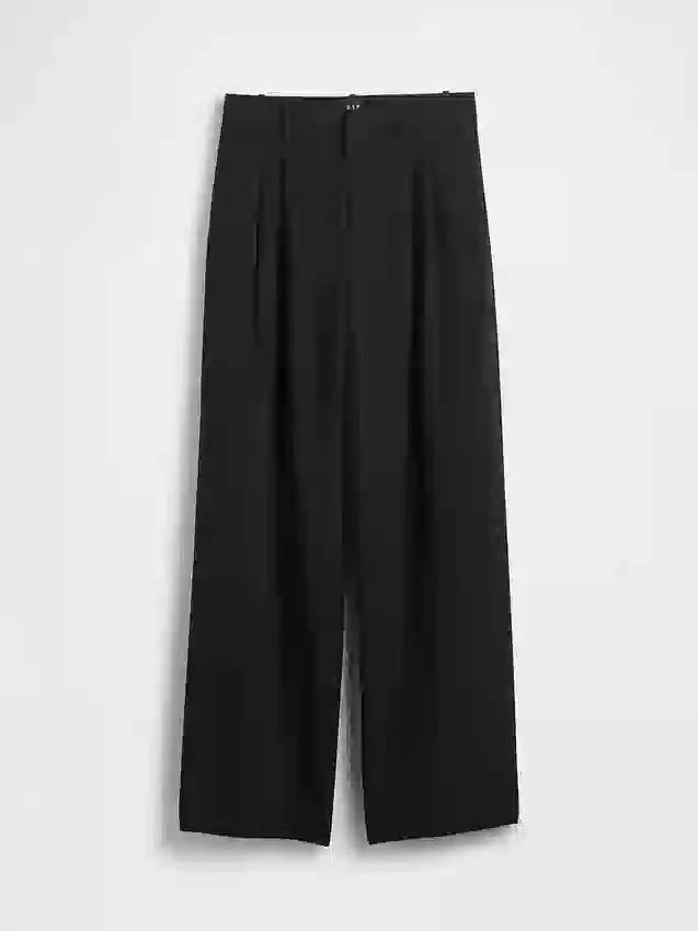 Pantaloni a vita alta con pieghe 365
