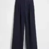 Pantaloni a vita alta con pieghe 365