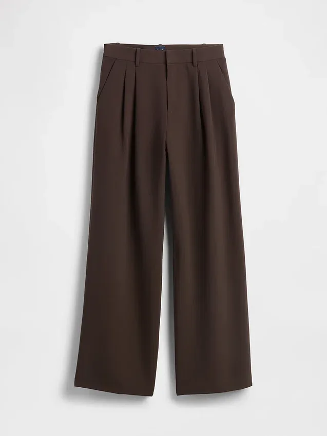 Pantaloni a vita alta con pieghe 365