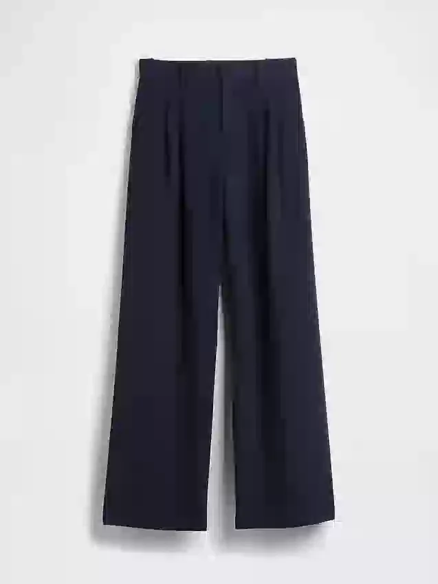 Pantaloni a vita alta con pieghe 365