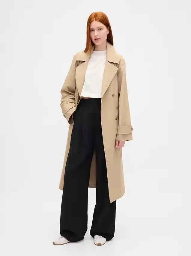 Pantaloni a vita alta con pieghe 365