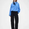 Pantaloni a vita alta con pieghe ad arco GAP × Victoria Beckham