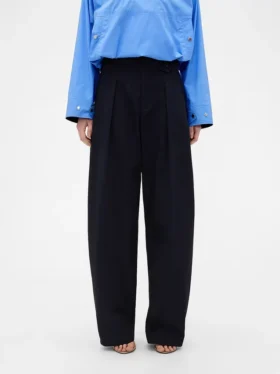Pantaloni a vita alta con pieghe ad arco GAP × Victoria Beckham