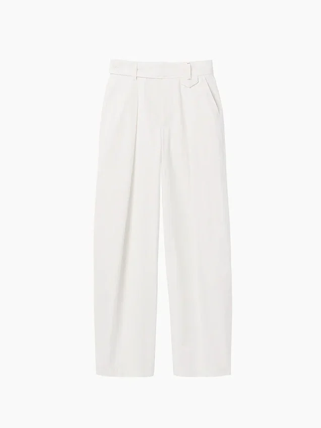 Pantaloni a vita alta con pieghe ad arco GAP × Victoria Beckham