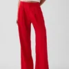Pantaloni a vita alta in misto lino 365