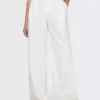 Pantaloni a vita alta in misto lino 365