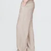 Pantaloni a vita alta in misto lino 365