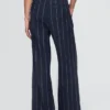 Pantaloni a vita alta in misto lino 365