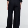 Pantaloni a vita alta in misto lino 365