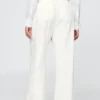 Pantaloni a vita alta in misto lino 365