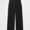 Pantaloni a vita alta in misto lino 365