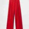 Pantaloni a vita alta in misto lino 365