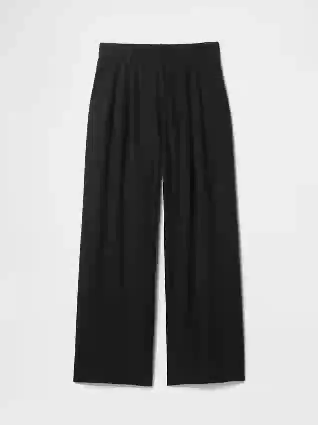 Pantaloni a vita alta in misto lino 365