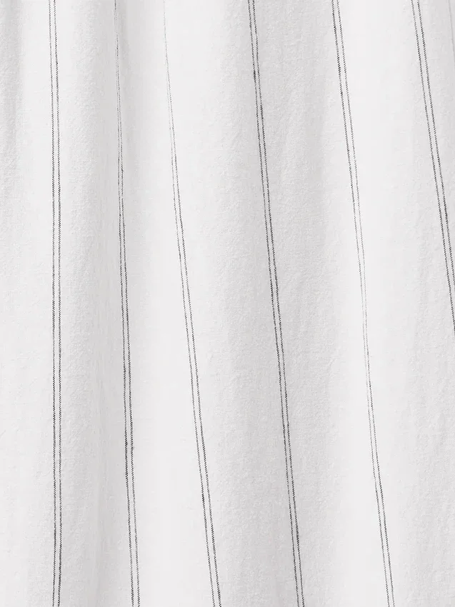 Pantaloni a vita alta in misto lino 365