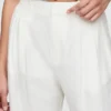 Pantaloni a vita alta in misto lino 365