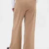 Pantaloni a vita alta in twill spazzolato con pieghe 365