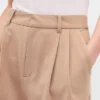 Pantaloni a vita alta in twill spazzolato con pieghe 365