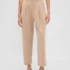 Pantaloni a vita alta in twill spazzolato con taglio affusolato alla caviglia 365