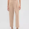 Pantaloni a vita alta in twill spazzolato con taglio affusolato alla caviglia 365