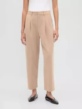 Pantaloni a vita alta in twill spazzolato con taglio affusolato alla caviglia 365