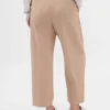 Pantaloni a vita alta in twill spazzolato con taglio affusolato alla caviglia 365