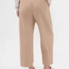 Pantaloni a vita alta in twill spazzolato con taglio affusolato alla caviglia 365