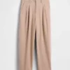 Pantaloni a vita alta in twill spazzolato con taglio affusolato alla caviglia 365