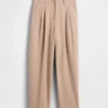 Pantaloni a vita alta in twill spazzolato con taglio affusolato alla caviglia 365