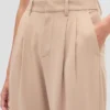 Pantaloni a vita alta in twill spazzolato con taglio affusolato alla caviglia 365