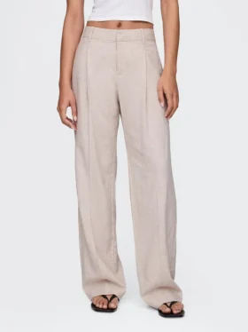 Pantaloni a vita bassa 365 in misto lino