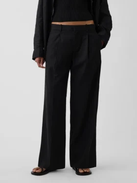 Pantaloni a vita bassa 365 in misto lino