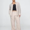 Pantaloni a vita bassa 365 in misto lino