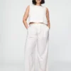Pantaloni a vita bassa 365 in misto lino
