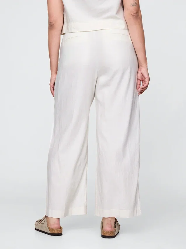 Pantaloni a vita bassa 365 in misto lino
