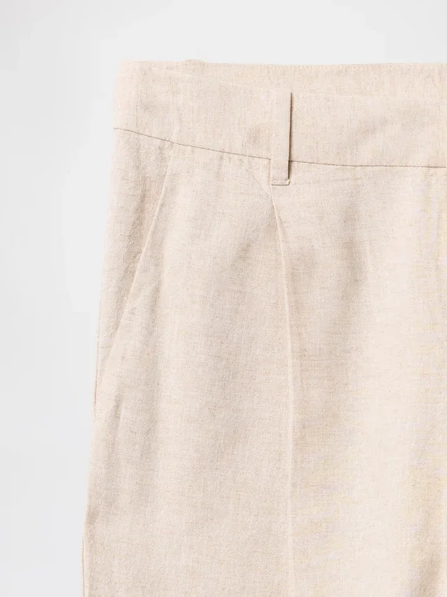 Pantaloni a vita bassa 365 in misto lino