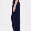 Pantaloni a vita bassa con pieghe e gamba larga 365