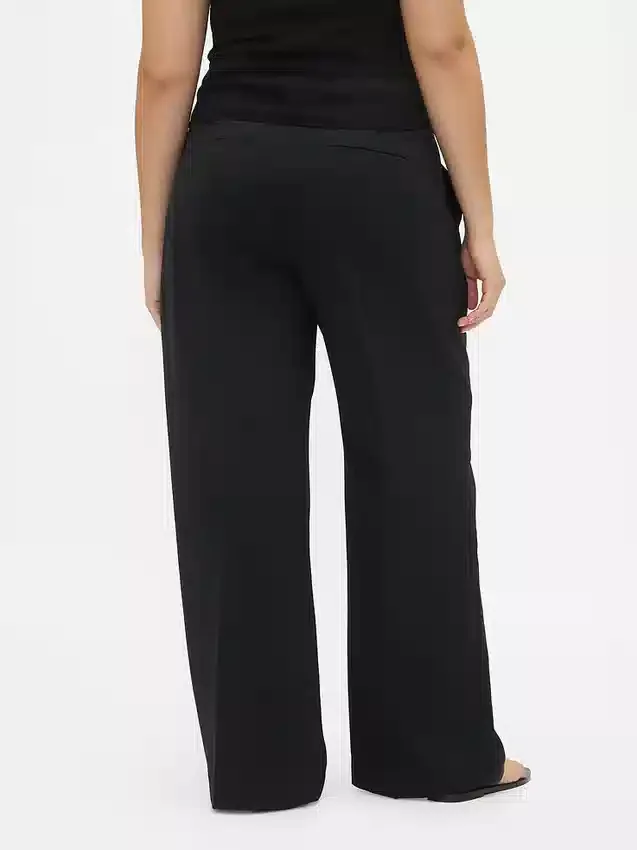 Pantaloni a vita bassa con pieghe e gamba larga 365
