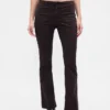 Pantaloni a vita bassa in twill dal taglio lungo e slanciato