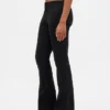 Pantaloni a vita bassa in twill dal taglio lungo e slanciato