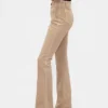Pantaloni a vita bassa in twill dal taglio lungo e slanciato