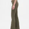 Pantaloni a vita bassa in twill dal taglio lungo e slanciato