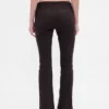 Pantaloni a vita bassa in twill dal taglio lungo e slanciato